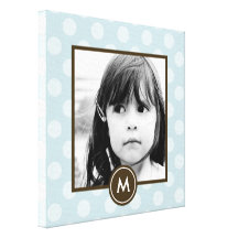 Dotted Initial Canvas Art - Blue Canvas Prints