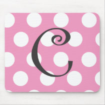 Dotted Light Pink usepad Initial "C"