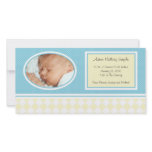 Dotty Checks Boy New Baby Birth Photo Cards photo cards