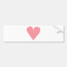 Dotty Heart Bumper Stickers