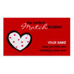 Dotty Hearts red Florist Business Card