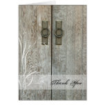 Double Barn Doors Country Thank You Note Card