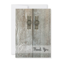 Double Barn Doors Country Thank You Notes