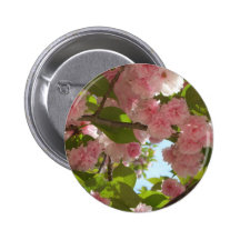 Double Blossoming Cherry Tree Button