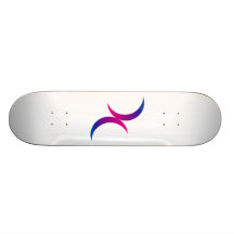 Double Crescent Moon Bisexual Pride Symbol Skate Boards