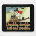 Double Double Toil and Trouble Halloween Tee mousepads