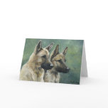 "Double Duty" German Shepherd Art Notecards
