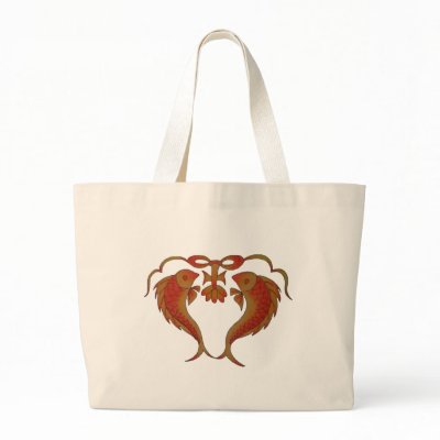double fish bag by freehandpainted