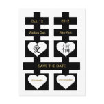 Double Happiness Chinese Save The Date Postcard 4