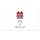 Double Happiness Chinese Wedding Table/ Place Card business cards