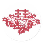 Double happiness Flowers stickers