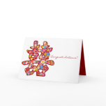 Double Happiness Spring Flower Chinese Wedding Greeting Cards