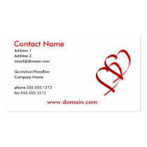 Double Heart Business Card business cards