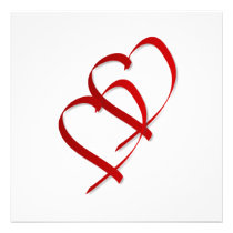 Double Heart Invitation invitations