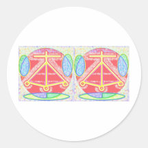 Double HEARTH: Karuna Reiki Sticker