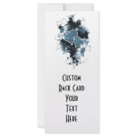 Double Hearts & Flowers - Blue rack cards
