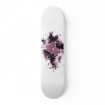 Double Hearts & Flowers - Pink skateboards