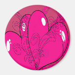 Double Hearts Magnets