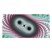 Double Hurricane - fractal design Personalized Photo Card