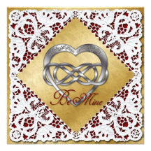 Double Infinity Silver Heart & Lace 2 Announcements
