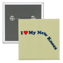 Double Knee Replacement Gifts | Get Well Pinback Buttons