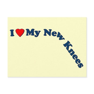 Double Knee Replacement Gifts   Get Well Post Card