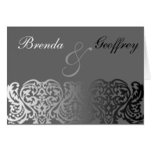Double Monogram Thank You Note Cards