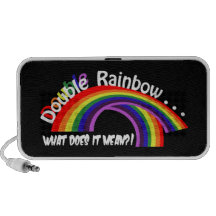 Double Rainbow Doodle Portable Speakers