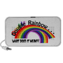 Double Rainbow Doodle Portable Speakers