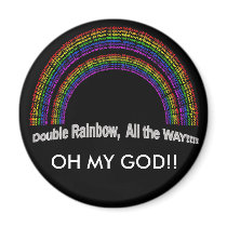 DOUBLE RAINBOW REFRIGERATOR MAGNET