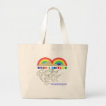 double rainbow narwhals canvas bags
