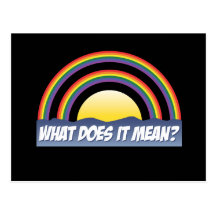 Double Rainbow What Does It Mean? Post Cards