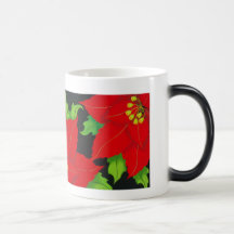 Double Red Poinsettias Morphin Mug