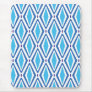 Double Retro Diamond Pattern (Blue) Mousepad