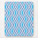 Double Retro Diamond Pattern (Blue) mousepads