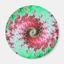 Double Spiral -. fractal design Magnets