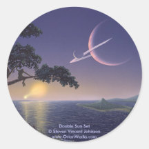 Double Sunset, Double Sun Set Steven Vincent J... Round Sticker