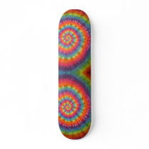 Double tie dye swirls skateboard