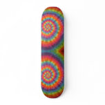 Double tie dye swirls skateboard