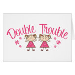 Double Trouble Pink Girl Card