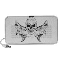 Double Trouble Sharks and Skull Portable Speakers