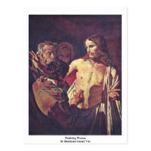 Doubting Thomas By Honthorst Gerard Van Post Card