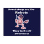 Douchebags are like Robots... Postcard