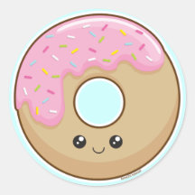 Doughnut Round Sticker