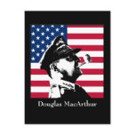 Douglas MacArthur and the American Flag Postcards