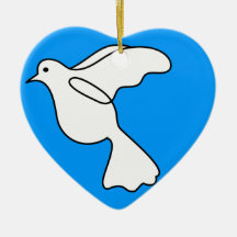 Dove and Peace Ornaments