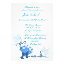 Dove Custom Rehearsal Dinner Invitation