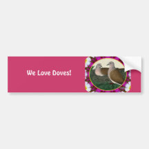 Dove Nest and Flowers Bumper Sticker