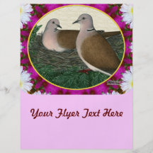 Dove Nest and Flowers Personalized Flyer