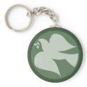 Dove of Peace Sign keychains
